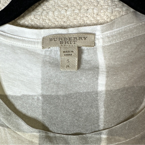 BURBERRY white faded novacheck short sleeve crewneck t-shirt S - Picture 7 of 11
